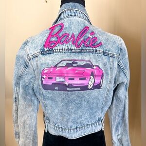 Barbie Blue Denim Jacket with Pink Logo